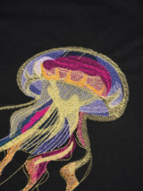 Jellyfish Embroidered Oversized T-Shirt