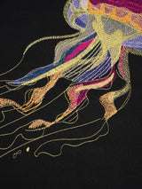 Jellyfish Embroidered Oversized T-Shirt