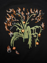 Flowers for You Embroidered Oversized T-Shirt