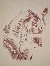 Horse Embroidered Oversized T-Shirt