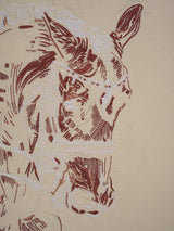 Horse Embroidered Oversized T-Shirt