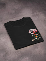 Rose Embroidered Oversized T-Shirt