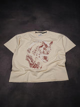 Horse Embroidered Oversized T-Shirt