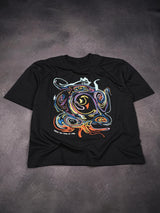 Cross my mind Embroidered Oversized T-Shirt