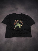 Flowers for You Embroidered Oversized T-Shirt