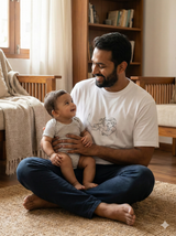 Personalised Photo Outline Embroidery Oversized Tee for DAD