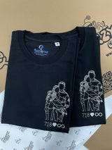 Custom Portrait Embroidery - LineArt Oversize T-Shirt