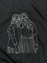 Custom Portrait Embroidery - LineArt Oversize T-Shirt