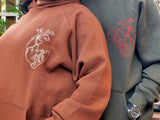 Heart Couple Embroidery Oversized Hoodie (Pack of 2)