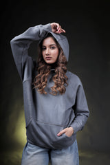 Personalised Photo Outline Embroidery Oversized Hoodie