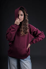 Wine Plain Oversized Hoodie