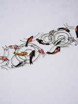 Fish Embroidered Oversized T-Shirt