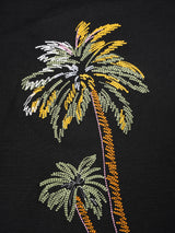 Palm Tree Embroidered Oversized T-Shirt