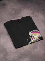 Jellyfish Embroidered Oversized T-Shirt
