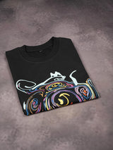 Cross my mind Embroidered Oversized T-Shirt