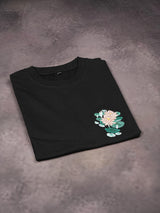 Flower Embroidered Oversized T-Shirt
