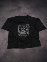 Art of Coffee Embroidered Oversized T-Shirt