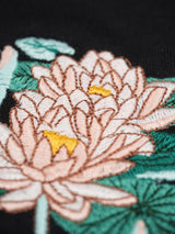 Flower Embroidered Oversized T-Shirt