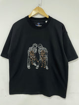 Custom Portrait Embroidery - LineArt Oversize T-Shirt