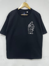 Custom Portrait Embroidery - LineArt Oversize T-Shirt