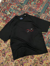 Custom Portrait Photo LineArt and Name Initials Embroidered Oversized T-Shirt