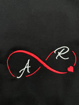 Custom Portrait Photo LineArt and Name Initials Embroidered Oversized T-Shirt
