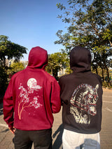 Wine Sakura Oversized Unisex Hoodie