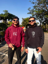 Wine Sakura Oversized Unisex Hoodie