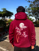 Wine Sakura Oversized Unisex Hoodie